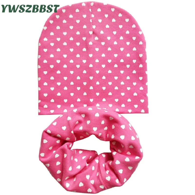 Fashion Baby Boys Girls Hats Beautiful Love Heart Dot Star Infant Scarf Set 2 Pcs In Hat Cap for 0 to 12 Age | Детская одежда и