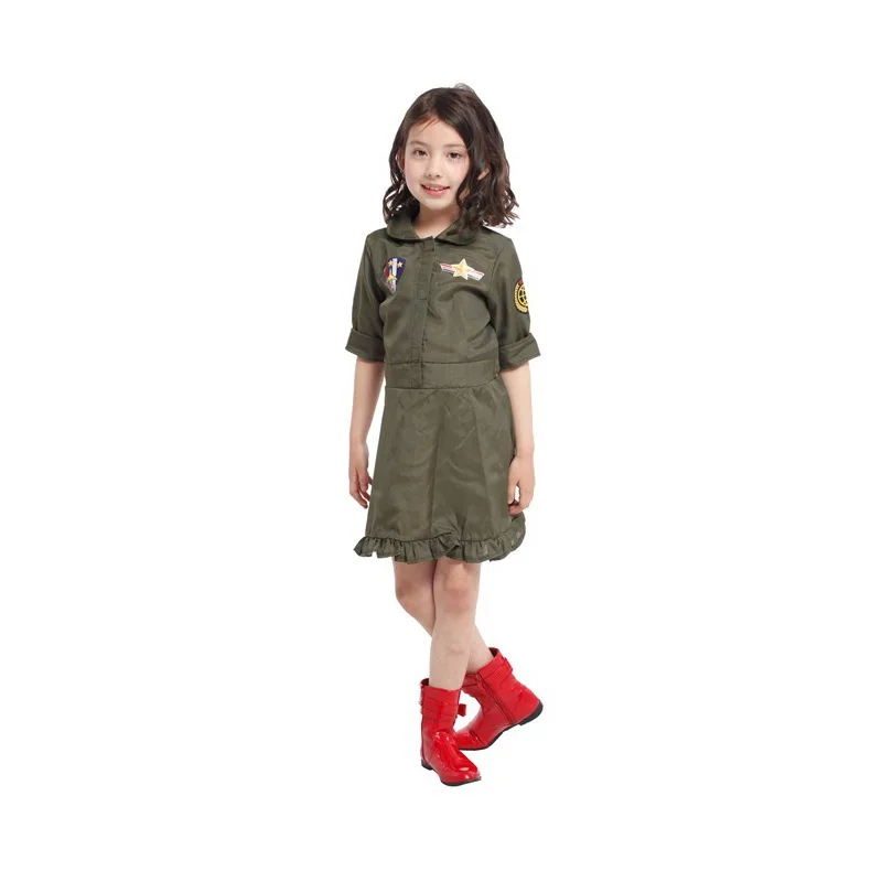 MOONIGHT Carnival clothes Cosplay Dress Disfraz Girls Air Force cosplay Costume for Halloween Kids children | Тематическая одежда