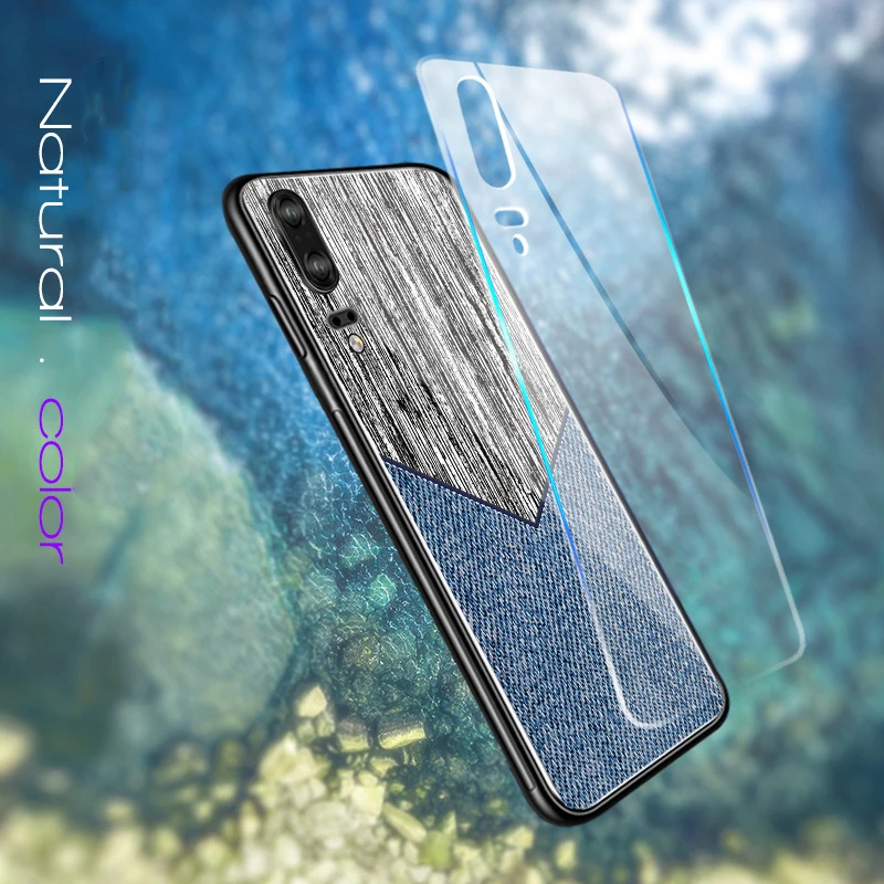 Wood Texture Tempered Glass Case for Huawei P20 Lite Pro Nova 3 3e 2 2S P10 P9 Plus Honor 10 V10 9 V9 Mate RS Cover Caphina |