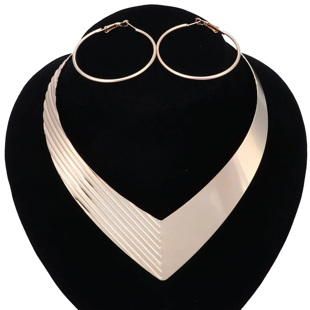 Женский ювелирный комплект из колье и серёг нержавеющей стали 316L|necklace shirt|earring