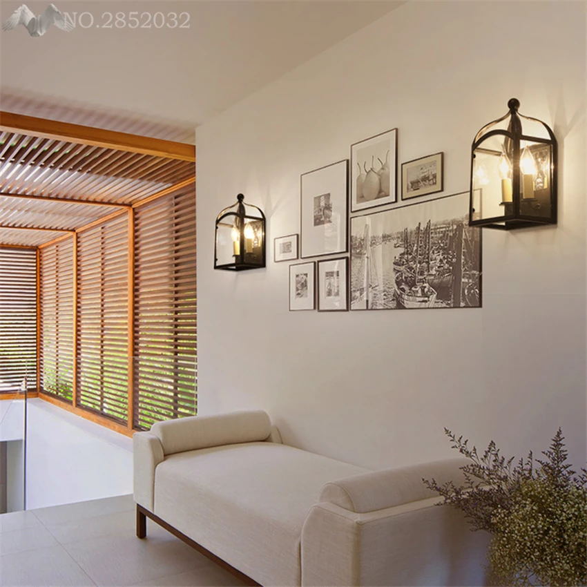 Бесплатная доставка настенные светильники винтажная E14 лампа для свечей