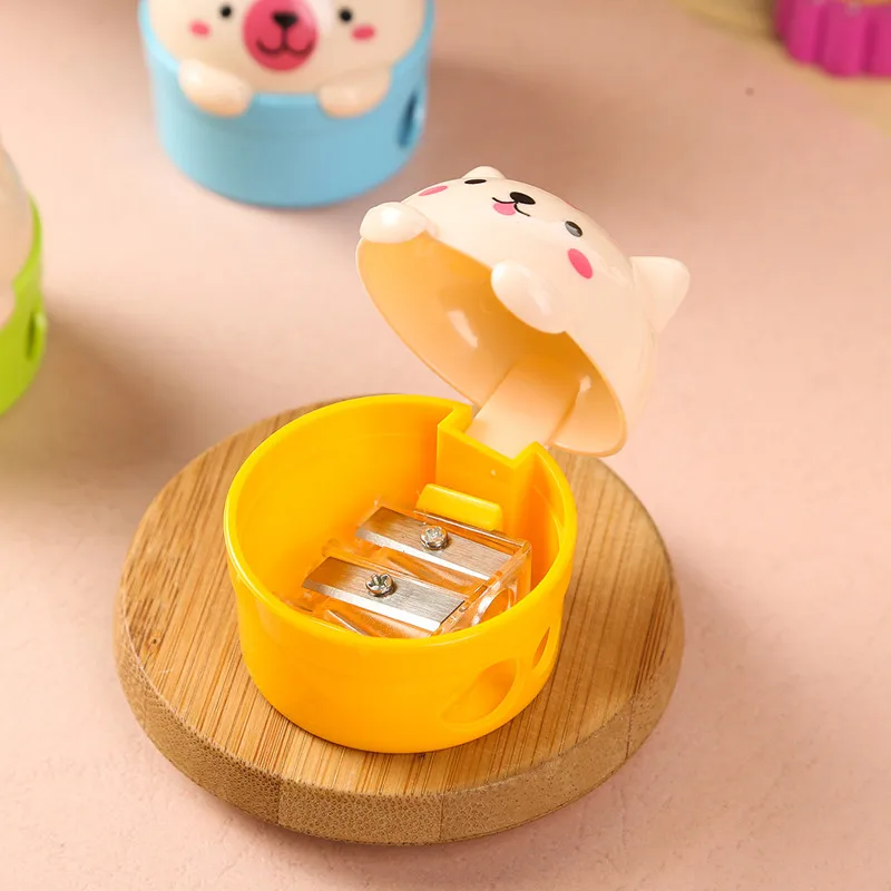 Новый милый Kawaii с рисунком кота Пластик точилка для детей Студент Новинка пункт