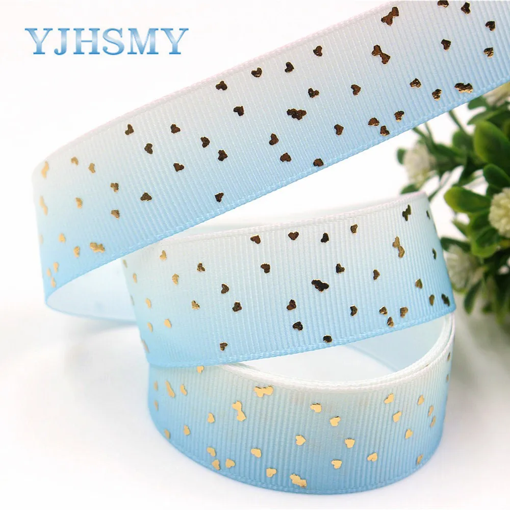YJHSMY D 171005 662 10 ярдов 22 мм бронзовые ленты термопечать grosgrain Свадебные аксессуары DIY