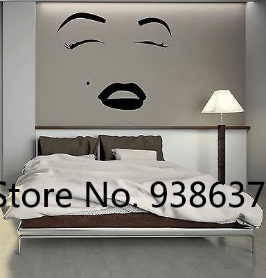 Макияж для лица косметика губ Наклейки на стены салона красоты украшения окна