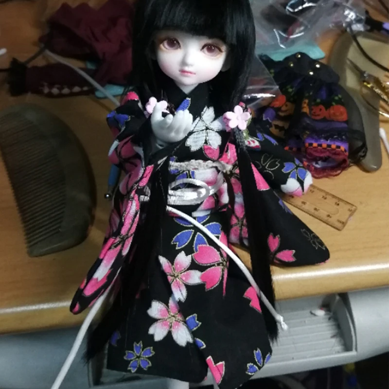 Кукла Одежда кукла 1/6 кукла в кимоно платье с большим бантом для 1/6 BJD SD 30 см кукла аксессуары с вишневым рисунком кролика