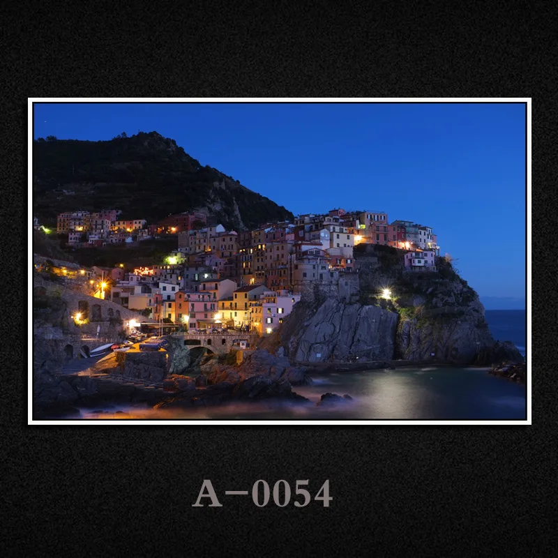 High Spray Printed Art Lake View Painting Picture Beautiful Scenery Wall Pictures Bridge Home Decoration | Дом и сад