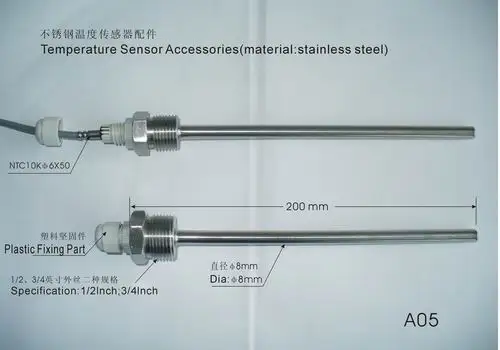 USA175 термоусадочный рукав карман из нержавеющей стали 304 BSP 1/2 &quotдля макс 6 мм OD