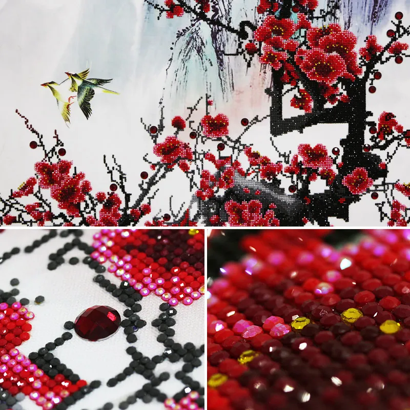 Meian специальная форма алмазная вышивка слива Цветочный 5D живопись крестом 3D