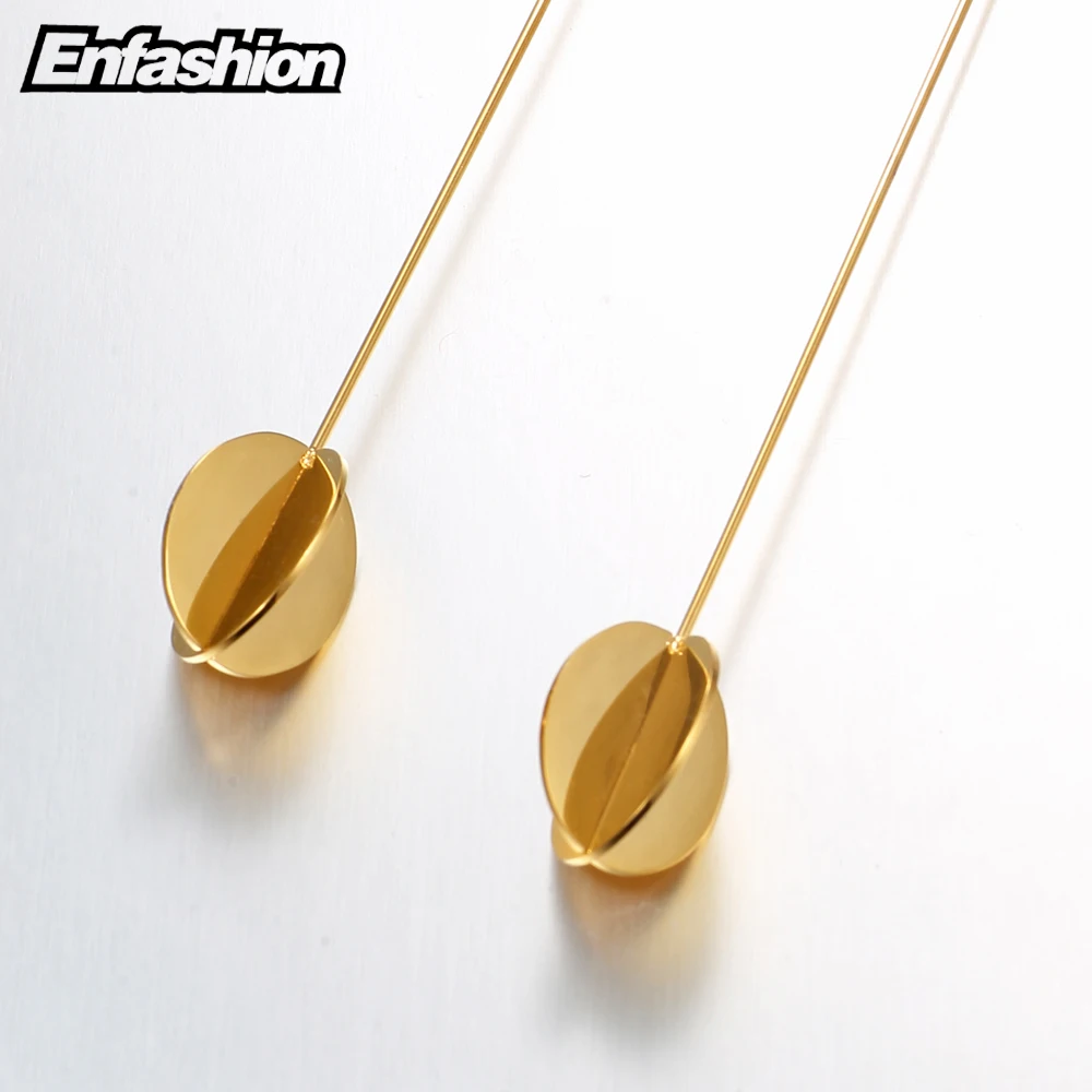 Enfashion длинные серьги подвески в форме цветка трендовые большие висячие для
