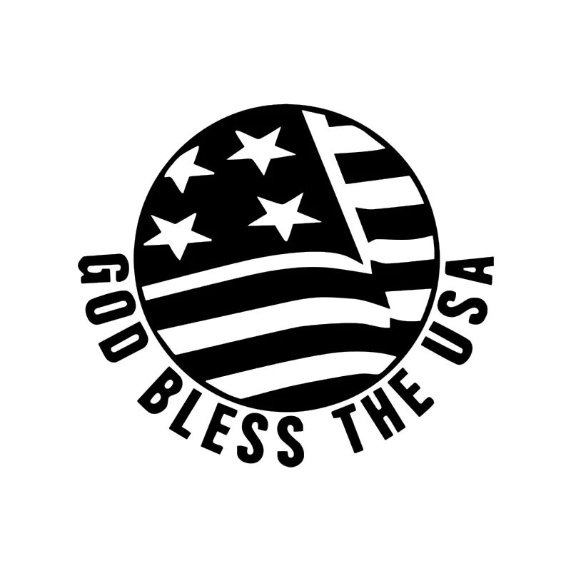 

Creative Cool Graphics God Bless USA Symbolic Decal Sticker Car Truck Window Decor Decals