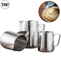 yrp stainless steel milk frother jugs espresso coffee mugs barista tools cappuccino cups craft latte pot kitchen accessories