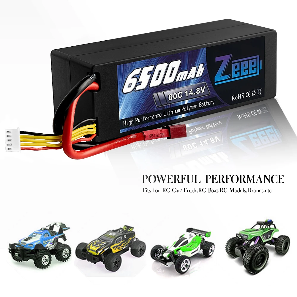 Zeee RC Lipo батарея 14,8 в 4S 6500 мАч аккумулятор с ру Lipo 80C RC батарея с Deans Разъем для RC Автомобиль Лодка Грузовик самолет БПЛА гонки