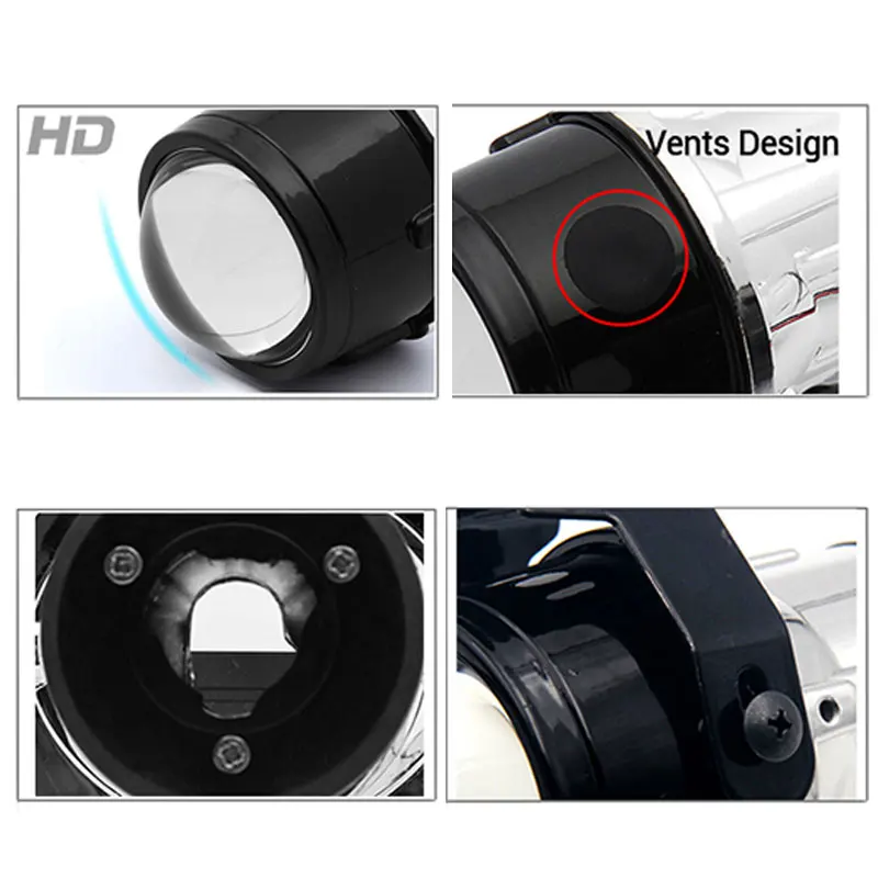 ROYALIN HID H11 Биксеноновая линза для проектора 2 5 дюйма металлическая Бифокальная