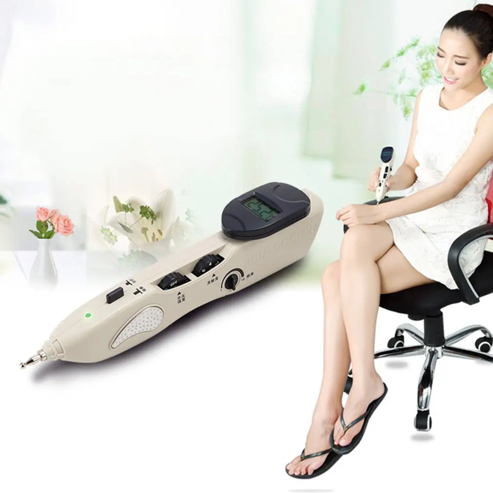 Электронный массажер для акупунктуры с ЖК дисплеем ручка меридиана монитор