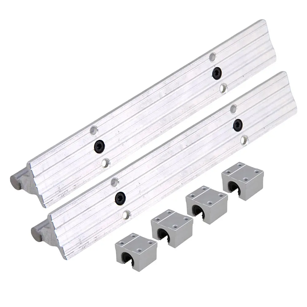 Серебряный Открытый роликовый подшипник скользящий блок и L200 мм SBR10 линейная