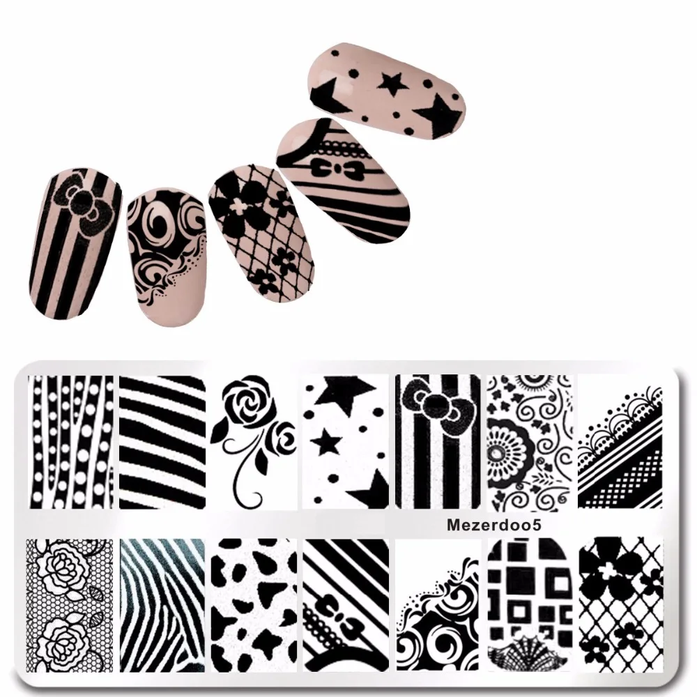 1 шт. трафарет для украшения ногтей с рисунком банта|manicure plate|image templatenail art stamping |