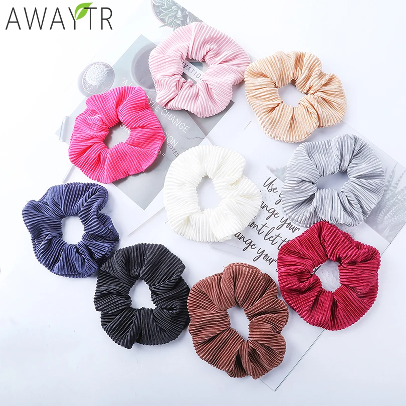 Женская Вельветовая резинка для волос AWAYTR прически конский хвост аксессуар на