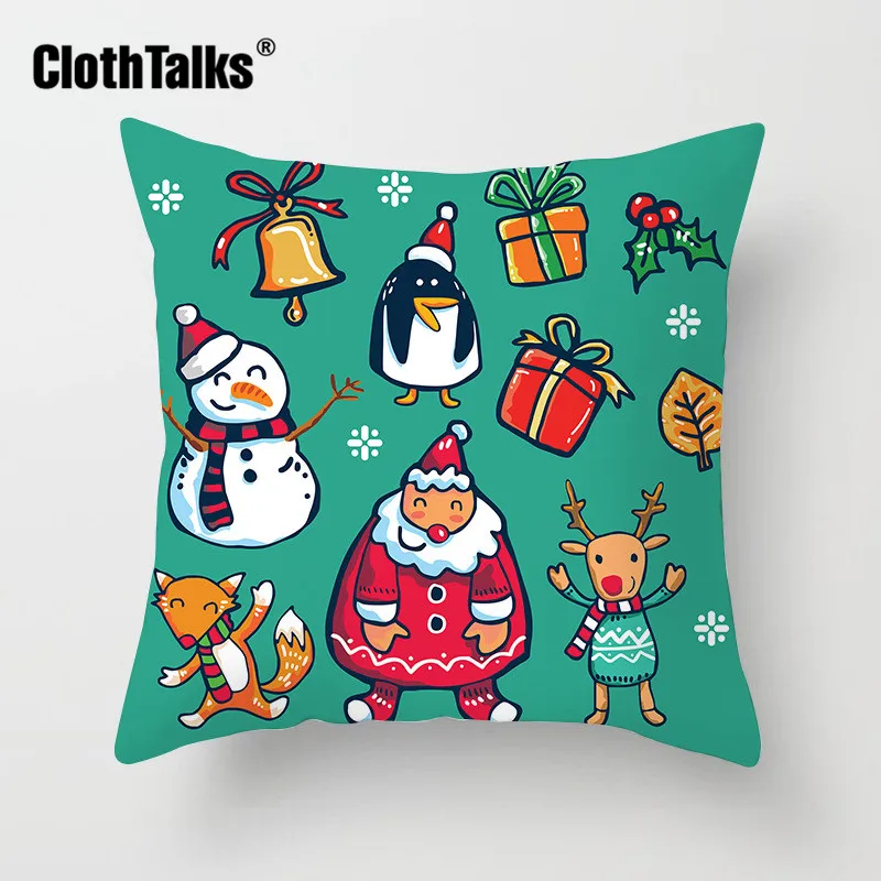 45x45 см зелёные наволочки на подушки Merry Рождество мультфильм декоративные для