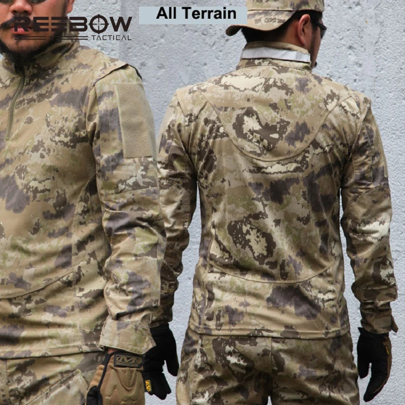 Рубашка REEBOW Мужская тактическая уличная одежда в стиле милитари бионический
