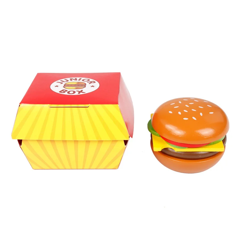 Детские деревянные игрушки Candywood для обеда картофеля фри гамбургера кухонные