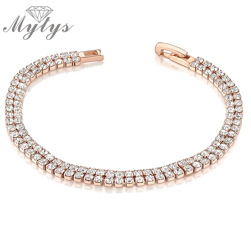 Mytys модный Теннисный браслет двухслойный цепочка для женщин B863 B862|bracelets for|tennis
