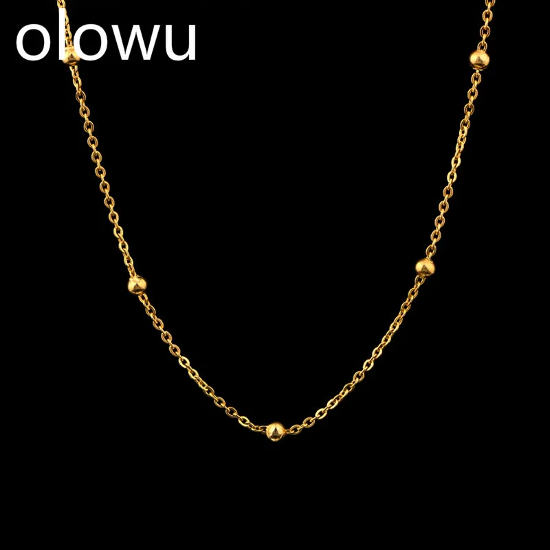 Olowu Модные Винтажные ожерелья для пар женщин 2018 массивные бусы длинное ожерелье с