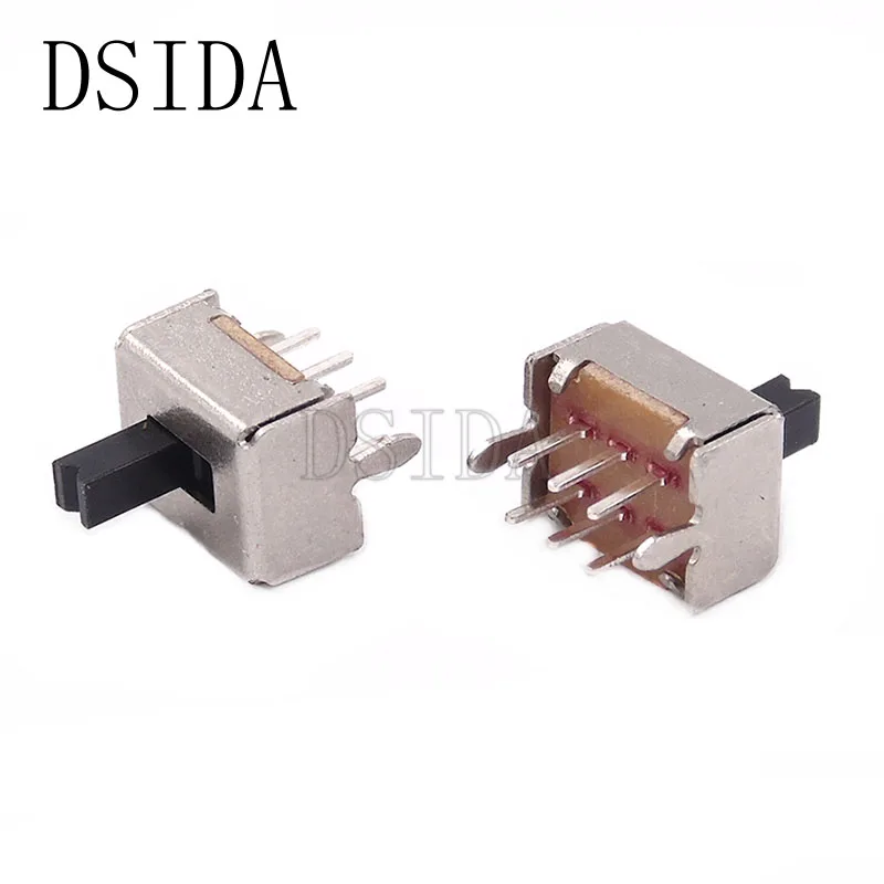 Переключатель двухполюсный ROHS 6PIN 2P2T DPDT боковой переключатель ручка 4 мм SS22D07VG4