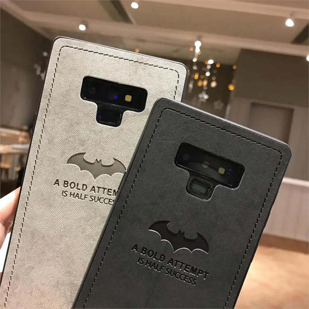 bat Cloth Case For Samsung Galaxy Note 9 Cover leather M10 M20 A30 A50 S10 S10E S9 S8 A6 Plus A7 2018 Phone Cases |