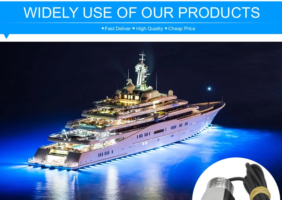 VisWorth 12W COB Yacht светильник Ip68 водонепроницаемый 1/2 NPT AC/DC 12V уличный прожектор 0,9 метров кабель светодиодный подводный светильник