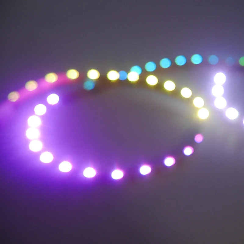 DC5V 5m addressable 60leds/m WS2812B SK6812 IC 300leds controlled side emitting 335 digital LED strip White PCB IP30 | Лампы и