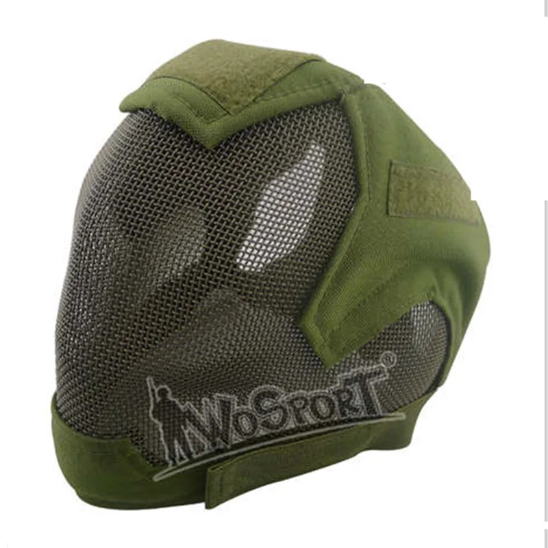 Wosport Paintball Спортивная маска на все лицо обернутая Защитная Военная Тактическая страйкбольная Пейнтбольная защитная сетка стальные маски для лица