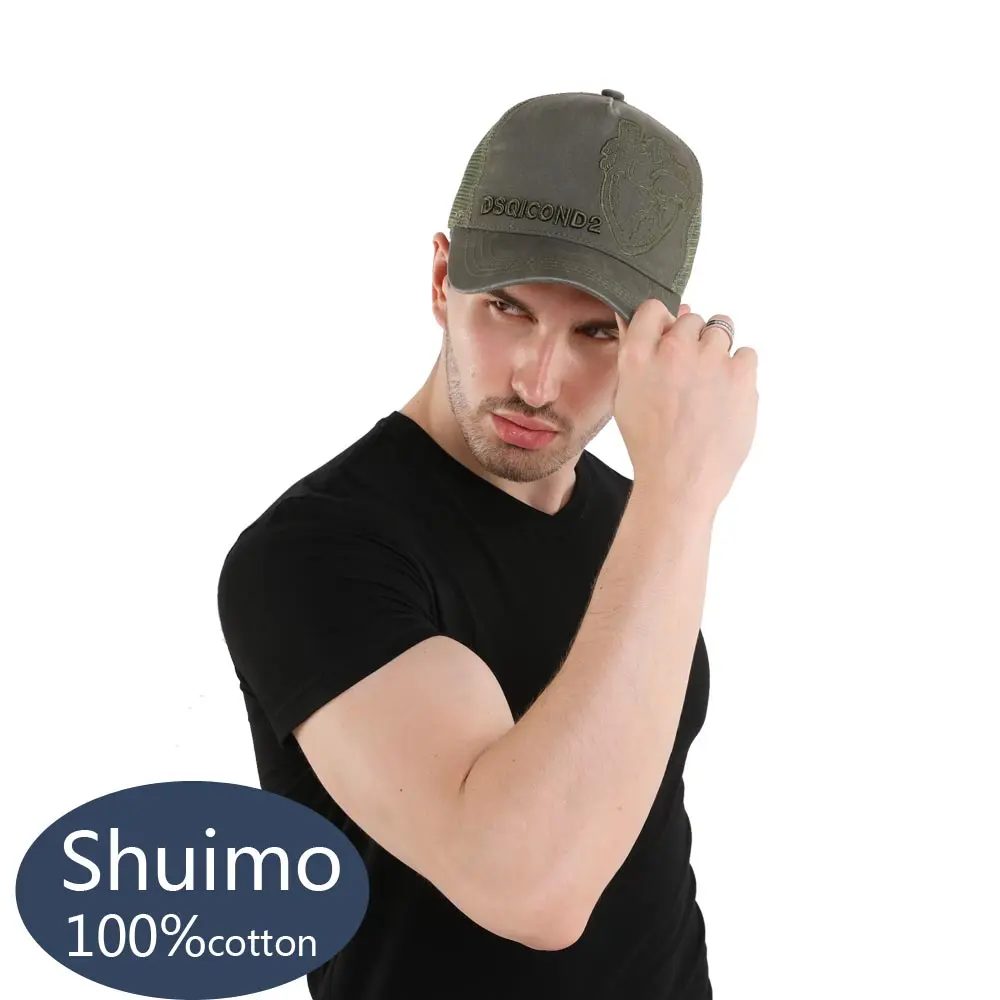 DSQICOND2 бренд Повседневное Snapback Бейсбол колпаки Casquette Gorras для Для мужчин Для женщин DSQ Черная кепка-тракер Кепки летняя футболка в стиле хип-хоп с буквенным папа шляпа
