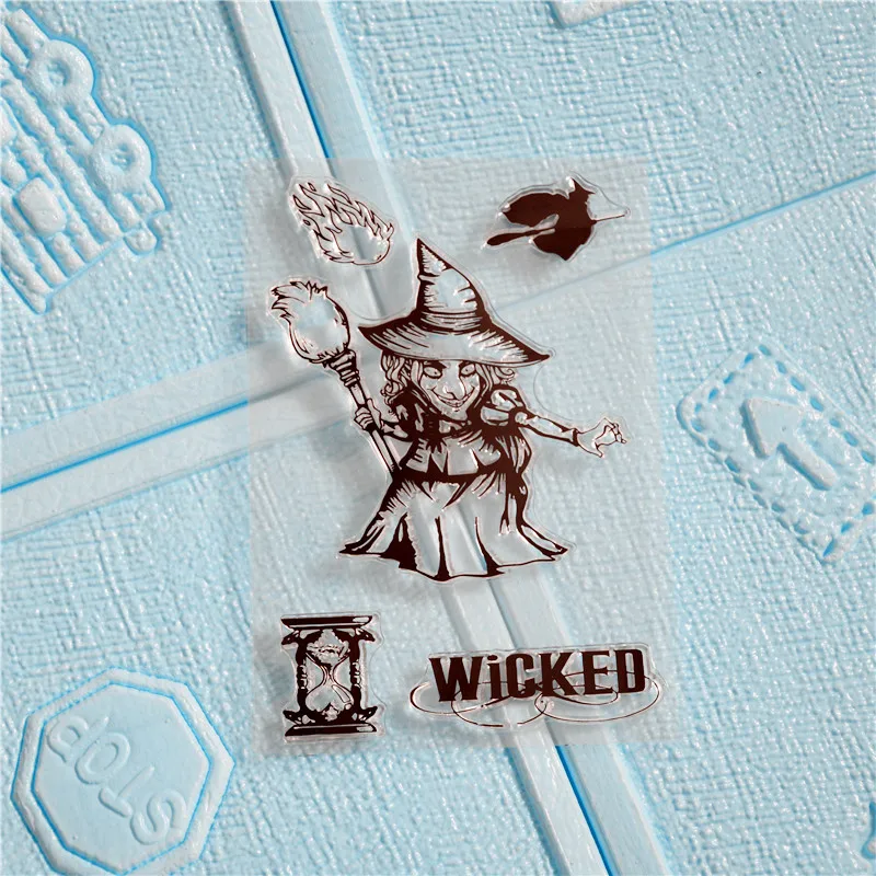 Прозрачные прозрачные штампы Wicked Witch для скрапбукинга/создания