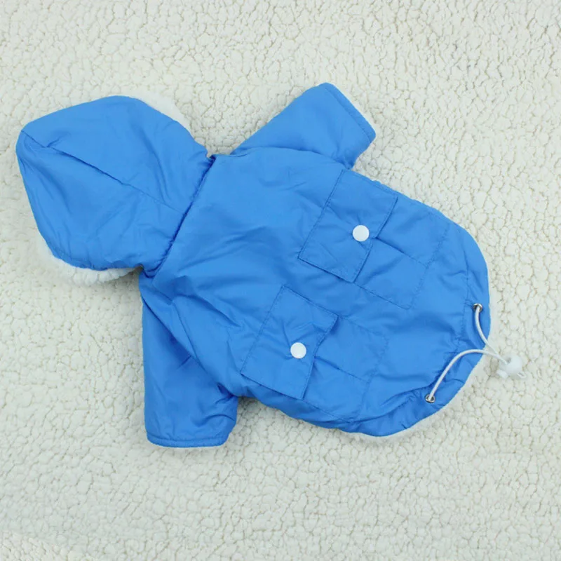 Blue Зимняя одежда для маленьких собак; теплые парки для собак; одежда для французских бульдогов; одежда для Мопсов; зимние пальто для чихуахуа; 20Q - Цвет: Blue