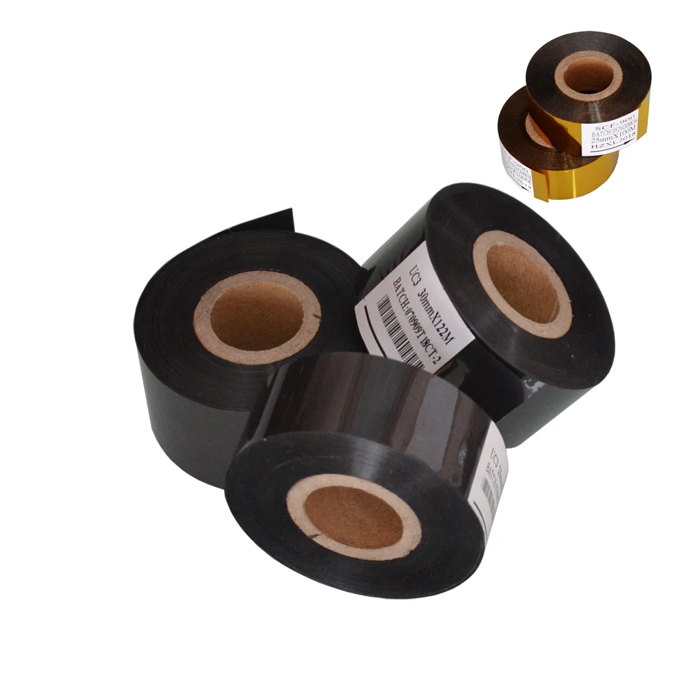 Черная ширина 30 мм длина 100 м машина для горячего тиснения лента чернил фольги