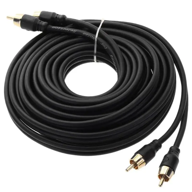 Аудиокабель 4 5 м/фута 2RCA папа 2 RCA м/м провод из чистой меди для автомобильного