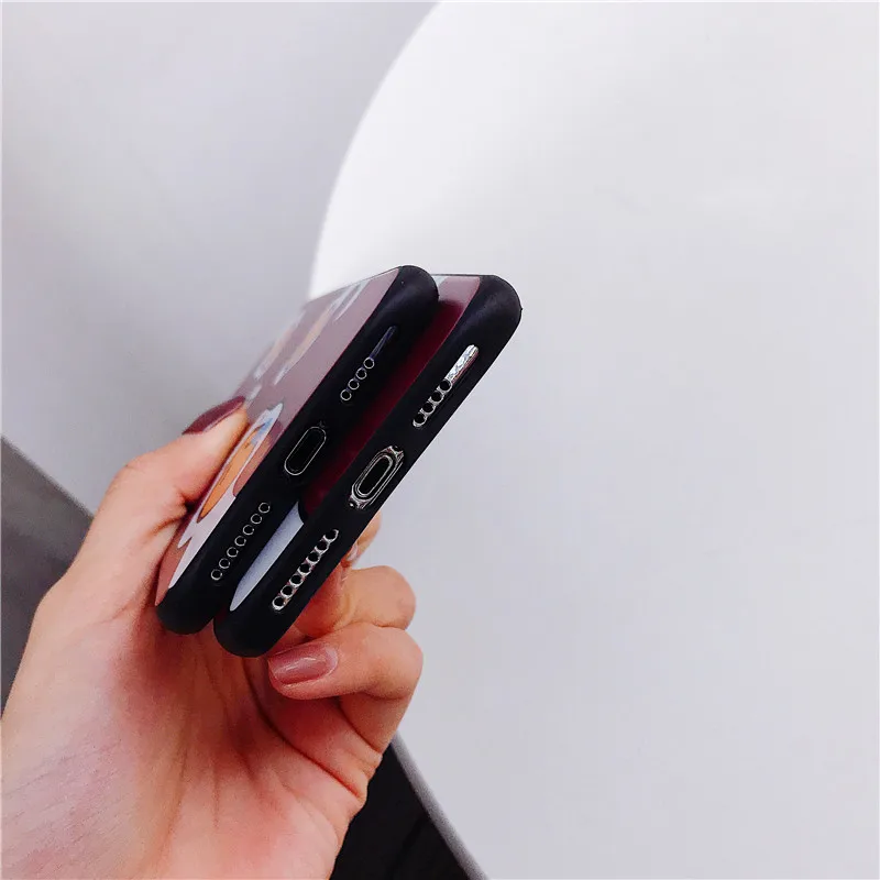Милый мультяшный Гусь дугообразный чехол красный для Apple iphone 6 6s 7 8 Plus X XS XR MAX