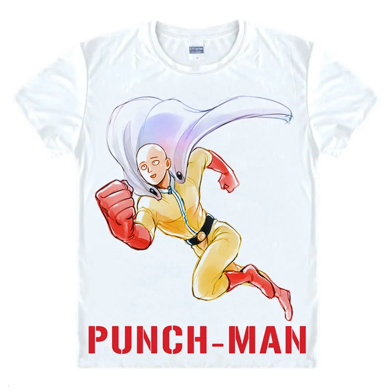 Аниме Футболка one punch man Man Hero Saitama Oppai One Punch MAN Genos brother футболка новая модная