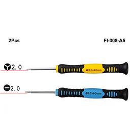Five-star 0,8 1,2 Phillips 1,2 1,5 2,0 шлицевая 2,0 Torx T3 T4 T5 T6 Y2.0 Прецизионная отвертка для iPhone, телефонов, ПК, инструмент для ремонта - Цвет: FI-308-A5-2Pcs