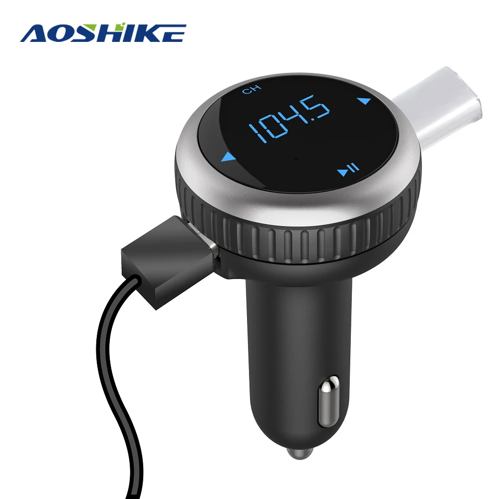 AOSHIKE fm передатчик Bluetooth модулятор Hands Free автомобильный комплект с автомобильным gps