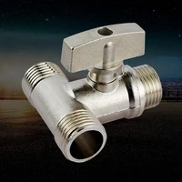 12 bsp male tee type brass plated electroplated ball valve thick pipe fitting connector distribution for water faucet