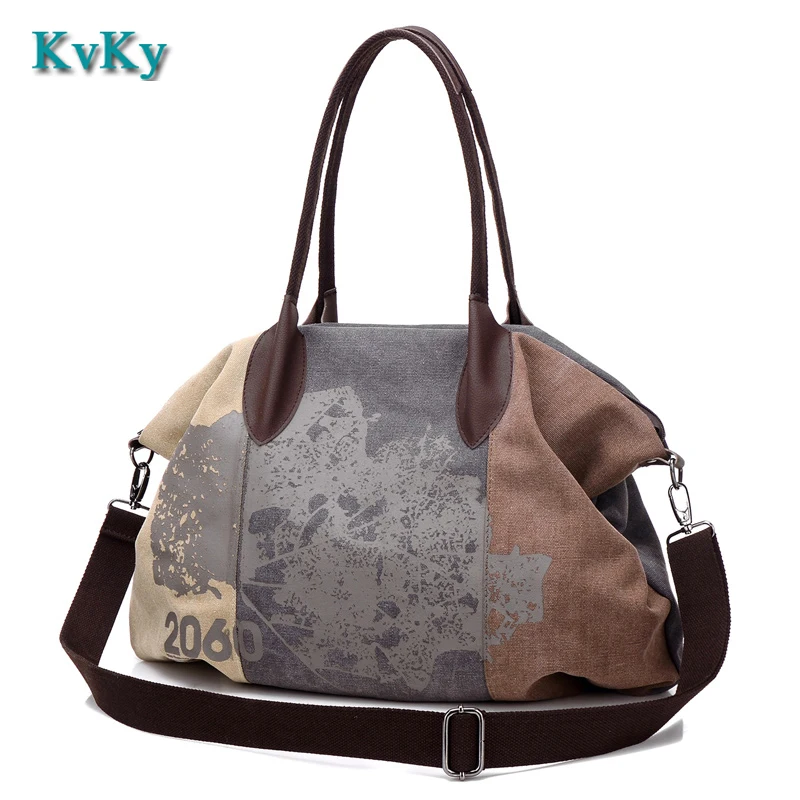 Женская Холщовая Сумка большая Вместительная женская сумка на плечо для отдыха
