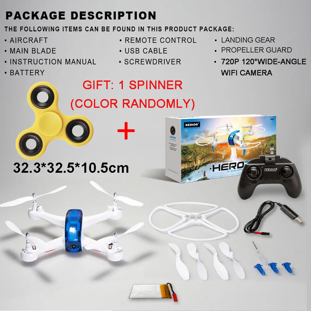 Новинка 2017 года Hero3 Радиоуправляемый Дрон с Wi Fi Камера HD 720 P в реальном времени