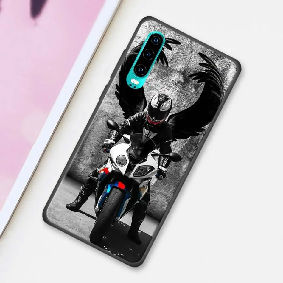 Moto Cross moto rcycle спортивный черный чехол для huawei P30 20 Pro P10 P20 P30 Lite mate 10 20 Lite P Smart Plus чехол