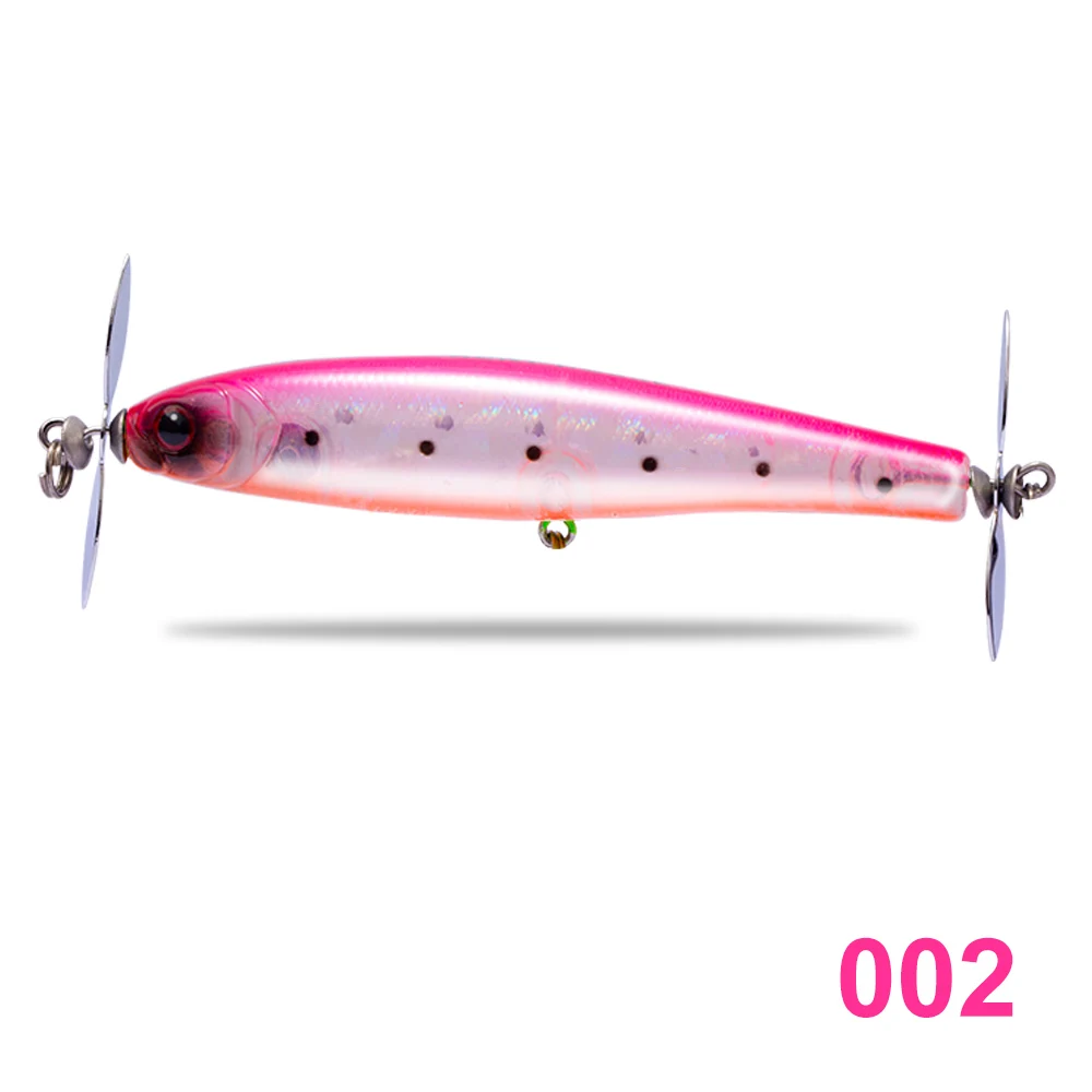 new fishing lures prop pencil bait stainless prop bass lure fishing wobblers floating artificiali pesca mare 90mm 14.5g