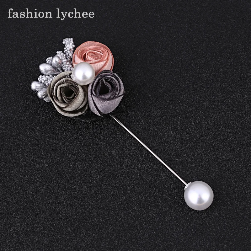 Женская длинная брошь в виде Розы lychee элегантные украшения для банкета и