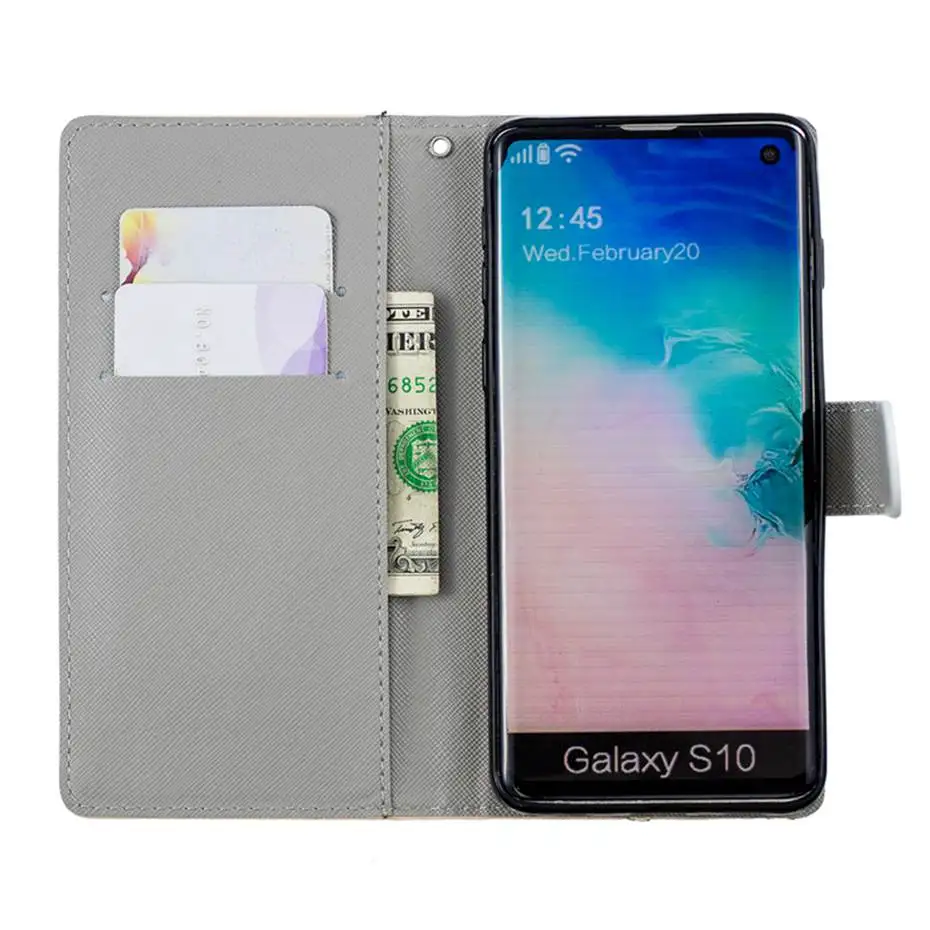 Кожаный чехол-кошелек с откидной крышкой для Samsung Galaxy A10 A20 A30 A50 A70 M20 M30 S10 E A6 A8 J4 J6 2018