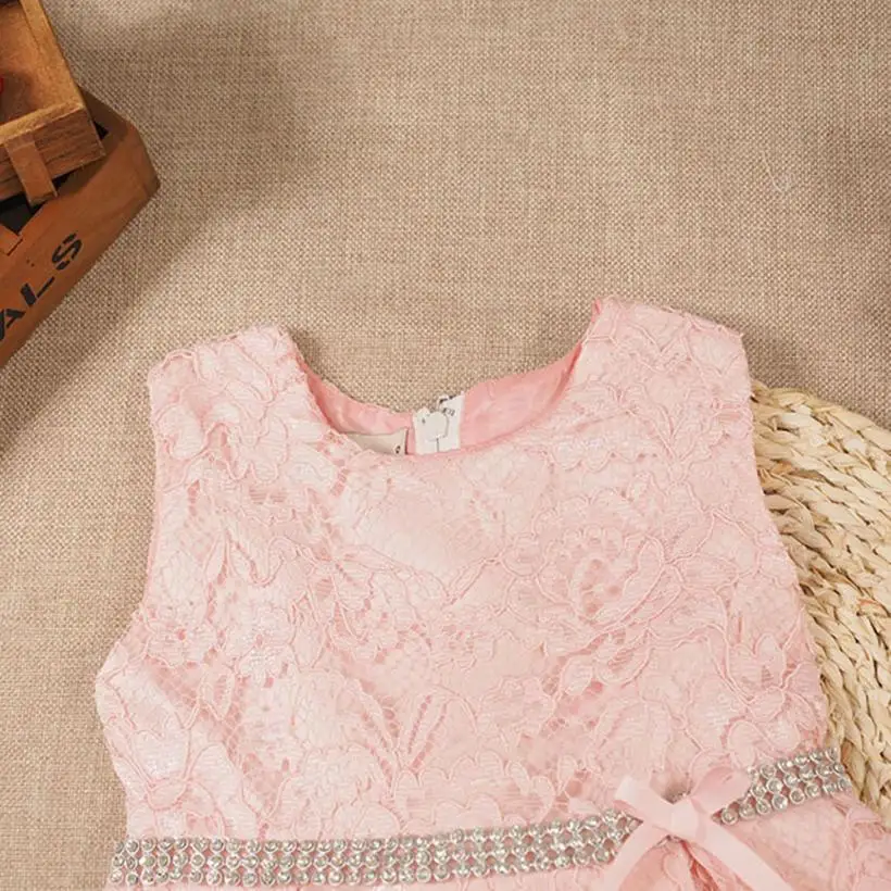 Розовые Белые Платья с цветочным узором для девочек на свадьбу день рождения