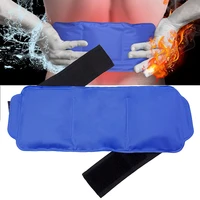 reusable ice pack for injuries gel wrap hot cold therapy pain relief with straps back shoulders waist refrigerator cooler bag