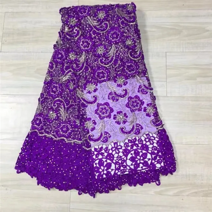 Королевский синий цвет хит продаж персиковый бисер камень кружевная ткань